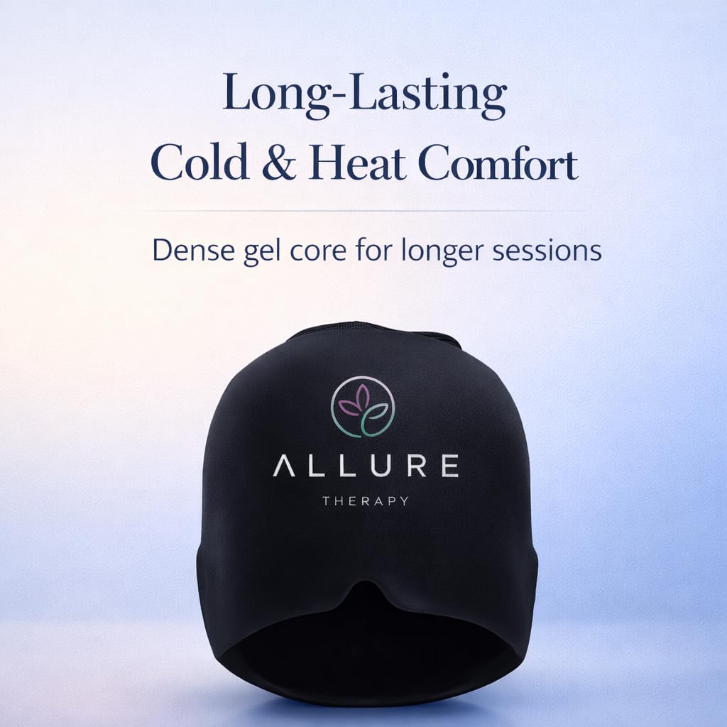 Allure Therapy Migraine Relief Cap compresión 360 sin correas para comodidad
