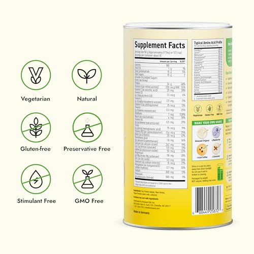 Almased mezcla con leche desnatada para comida ligera.