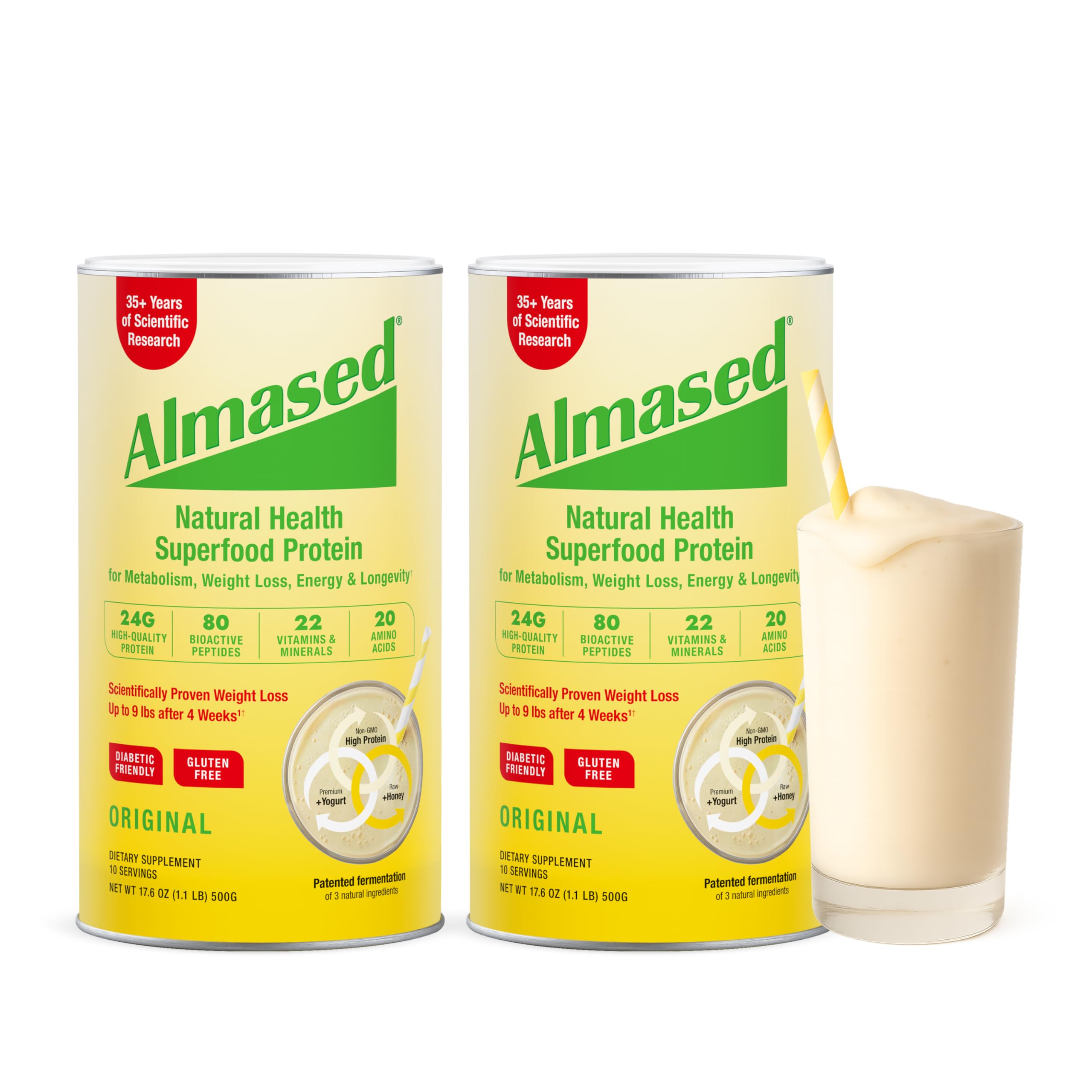 Almased pack de dos polvos de proteína para un inicio nutritivo