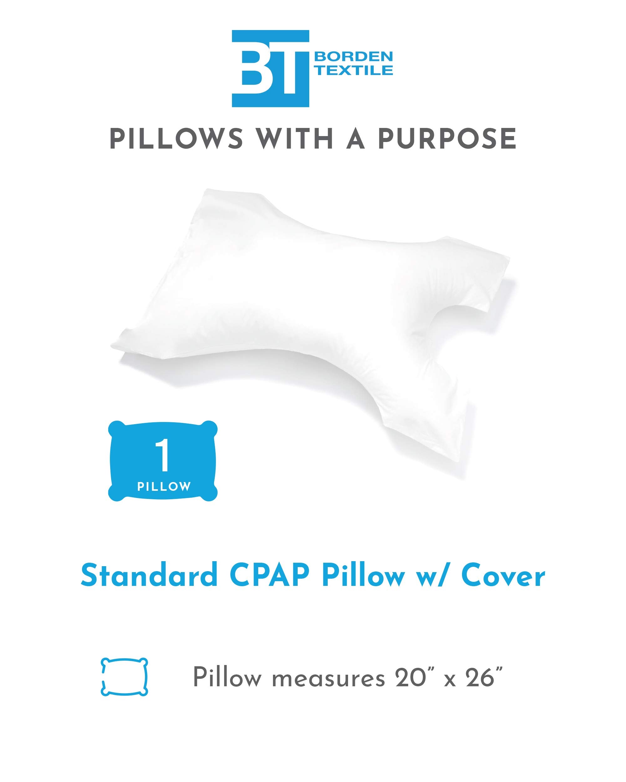 Almohadas con un Propósito CPAP: soporte de cuello para dormir de lado o espalda