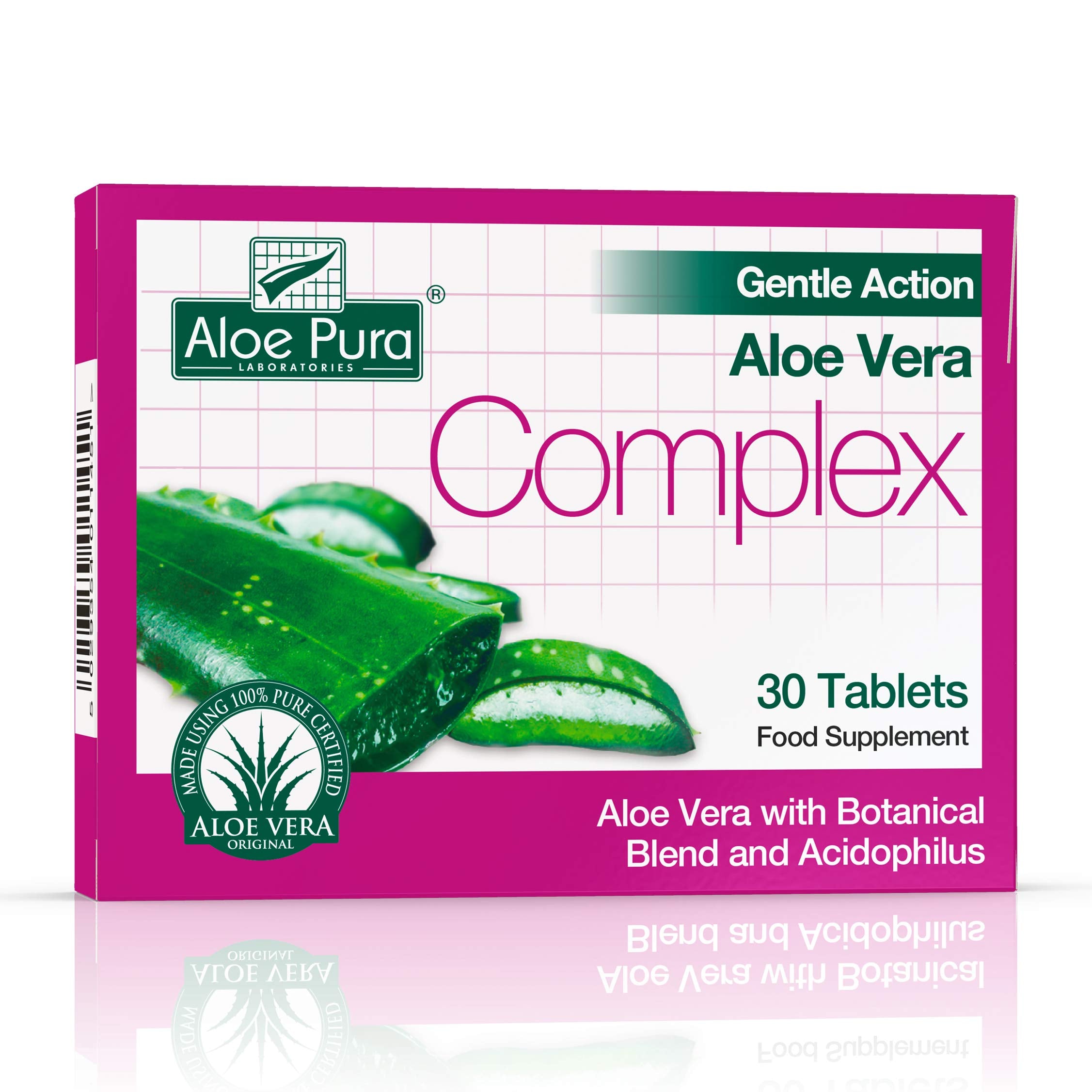 Aloe Pura Colax tabletas en caja frontal para uso diario