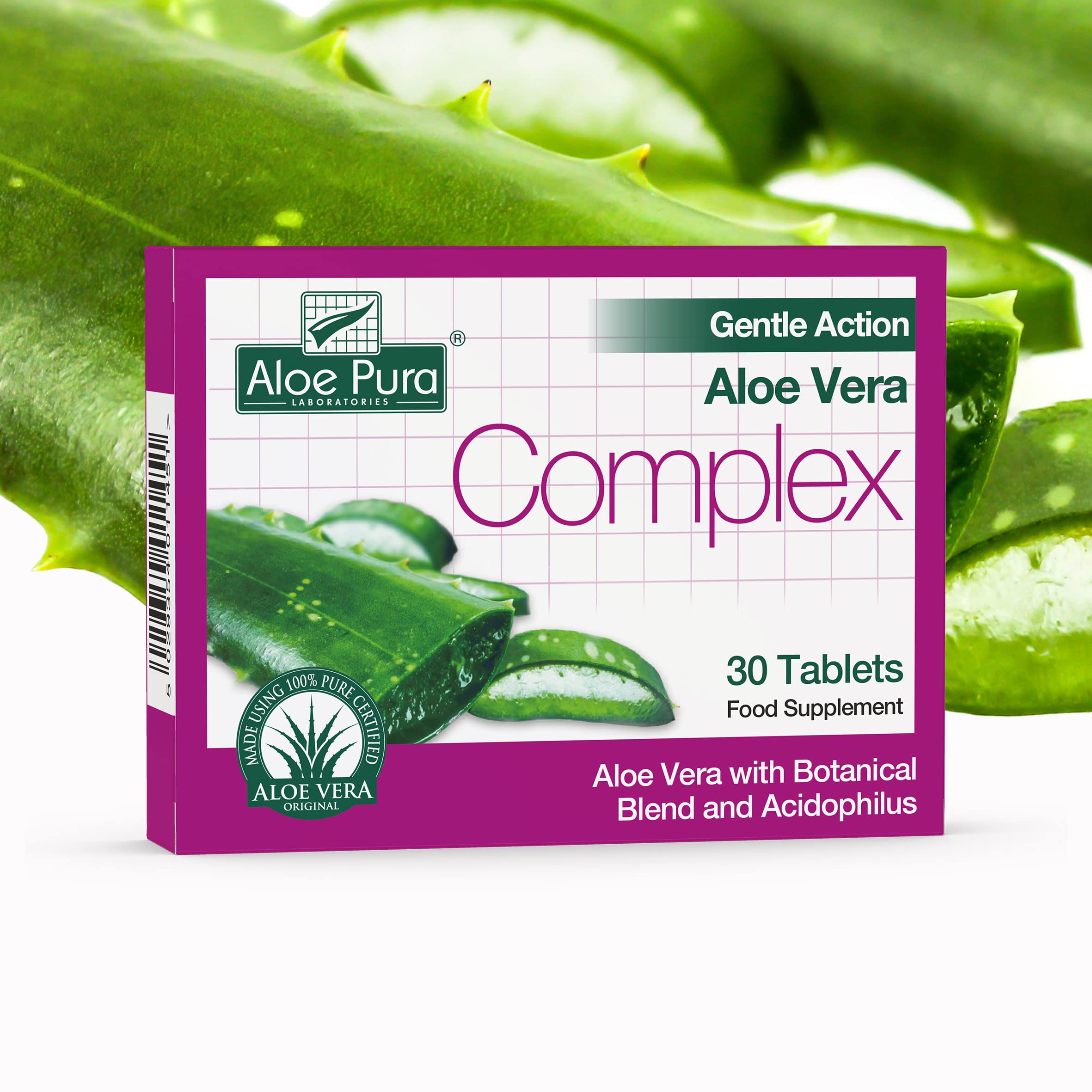 Aloe Pura Colax en primer plano, Aloe Vera certificada