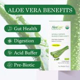 AloeCure bebida aloe limón en vaso, refrescante y apta para rutina diaria.