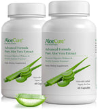 AloeCure cápsulas de Aloe Vera en botella, apoyo digestivo suave