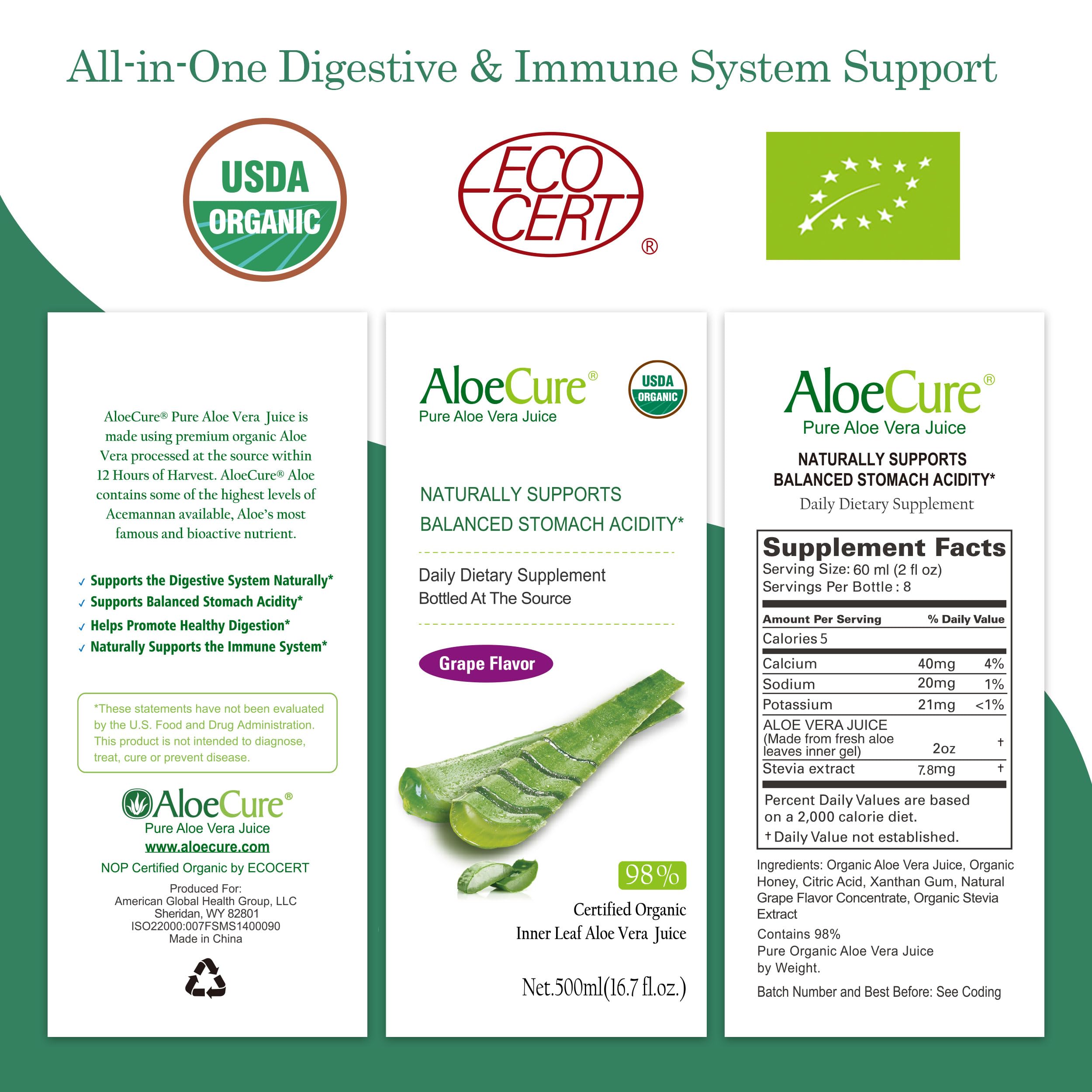 AloeCure Fábrica propia: control de calidad directo desde la producción.