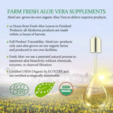 AloeCure jugo aloe limón dosificación: porción de 60 ml dos veces al día.