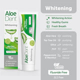 Aloe Dent, pasta en tubo en mano, uso diario cómodo