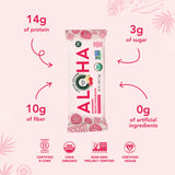 Textura cremosa y suave de ALOHA, ideal para un snack rápido.