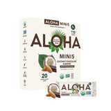 Barra ALOHA Minis coco-chocolate-almendra en empaque, snack práctico