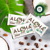 Barra ALOHA Minis en la mano, snack vegano para recargar