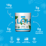 ALOHA proteína vainilla: sin estevia, sabor natural y ligero.