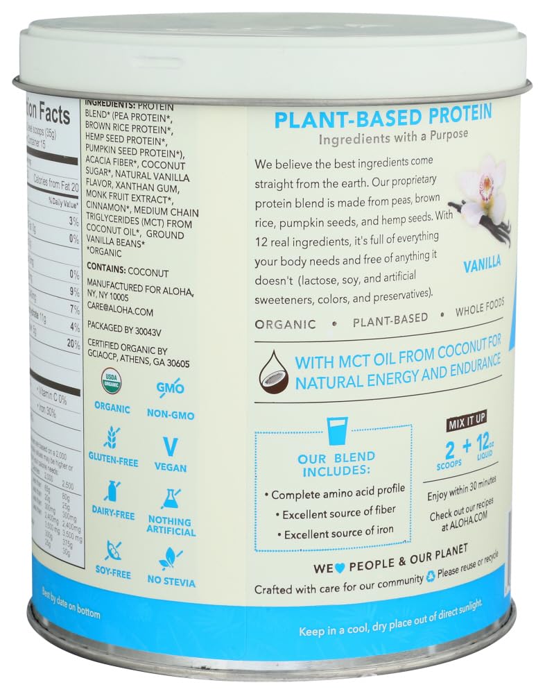 Proteína vegetal sin gluten ALOHA, ideal para desayunos y smoothies