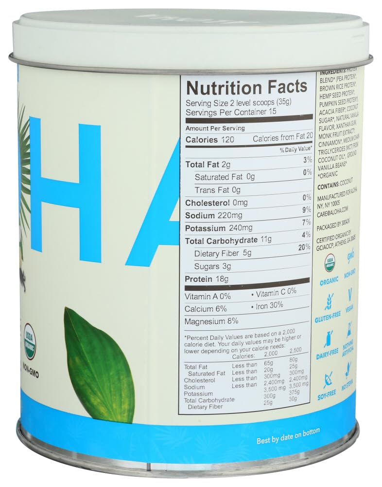 Proteína vegetal ALOHA sin OGMs, ingrediente limpio para tus batidos