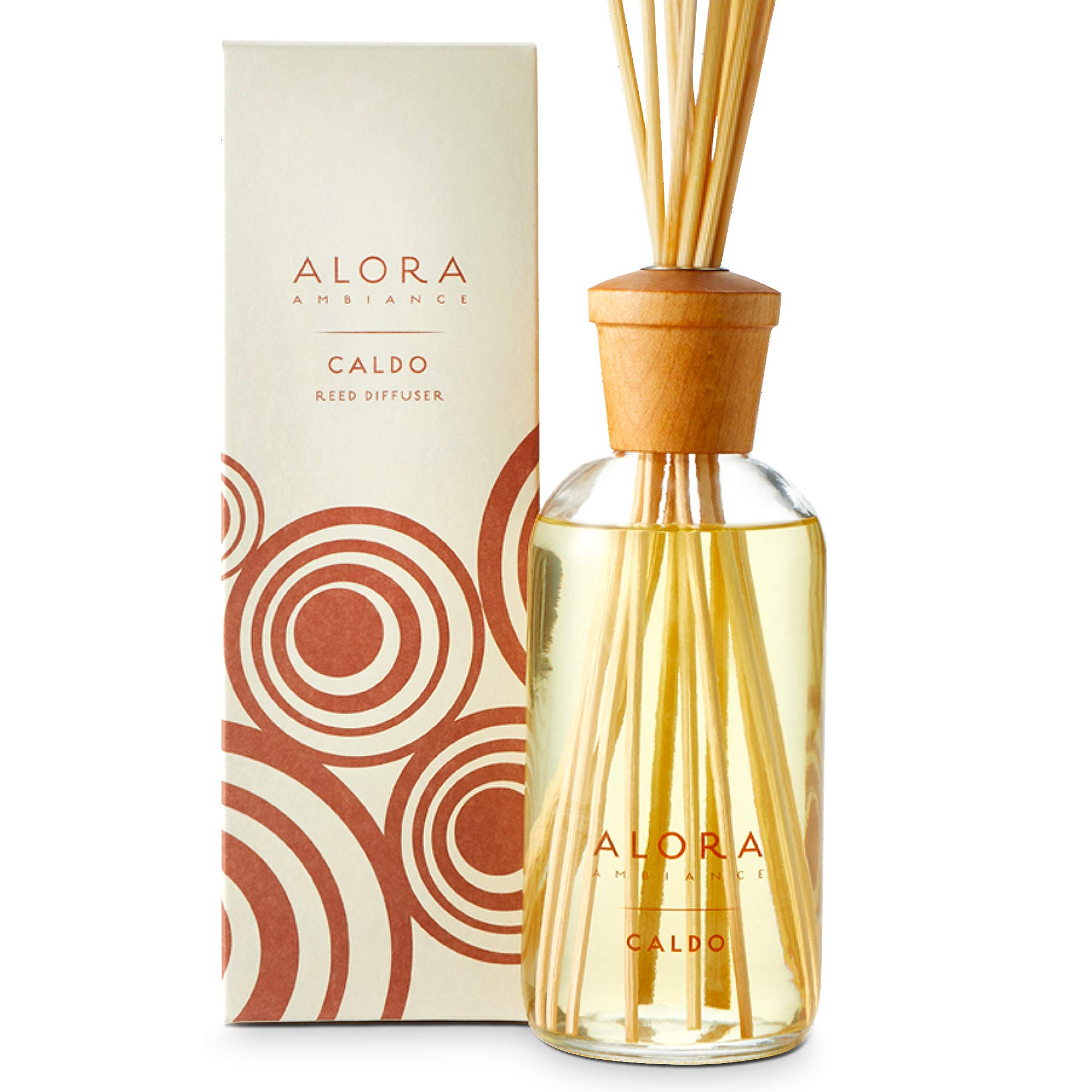 Alora Ambiance Caldo: difusor 16oz en primera plano para aroma duradero