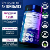 Alpha Flow glutatión liposomal 1100mg, segunda botella, apoyo inmunitario natural.