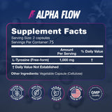 Alpha Flow L-Tirosina 1000mg: impulso de energía y motivación para estudiar o entrenar.