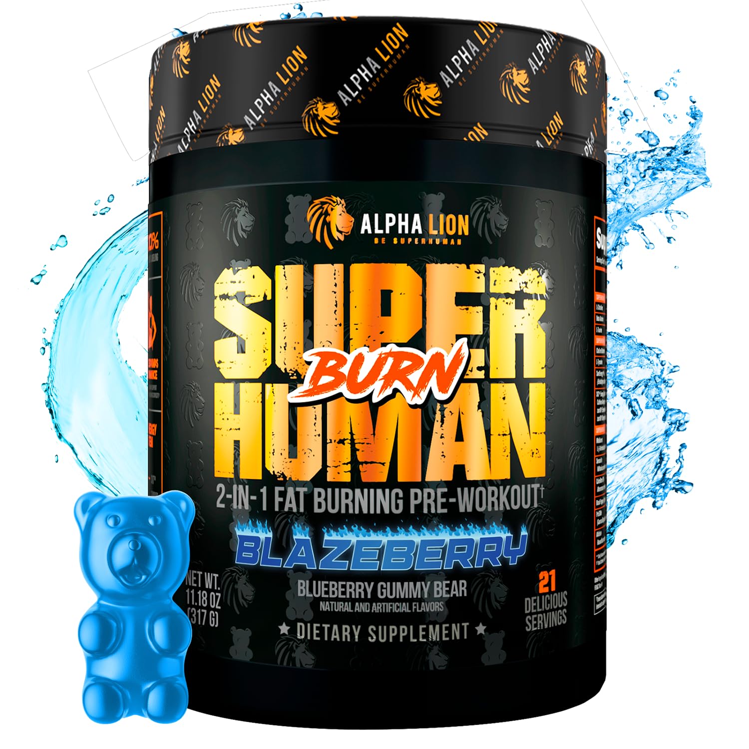 ALPHA LION Burn – lata azul, energía sostenida para entrenar con intensidad