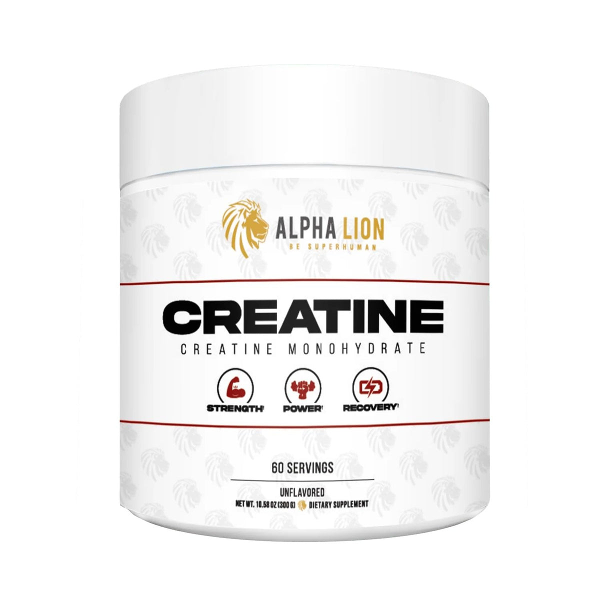 ALPHA LION Creatine Monohydrate en bote, apoyo a la fuerza muscular diaria