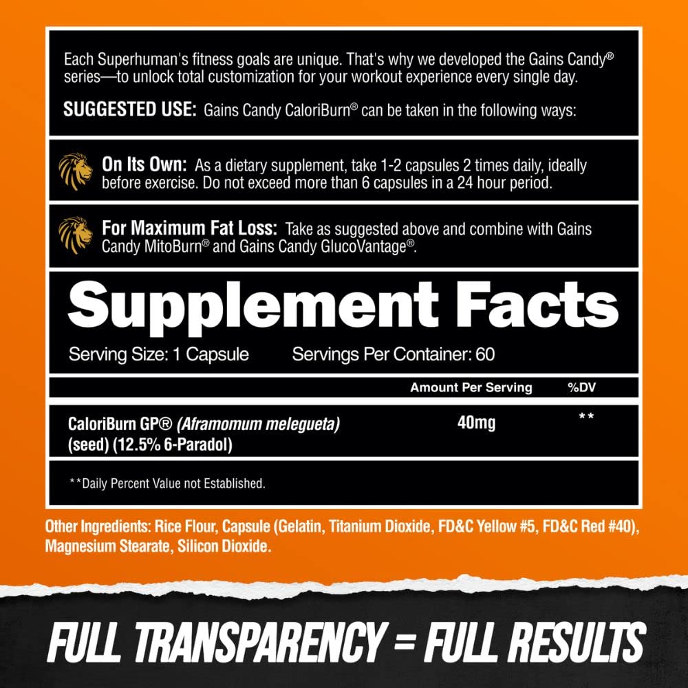 ALPHA LION Gains Candy CaloriBurn gimnasio-energia durante entrenamiento, complemento útil