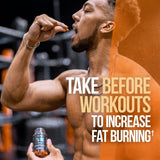 ALPHA LION Gains Candy CaloriBurn hombre-entrenando, foco en quema de calorías con apoyo natural