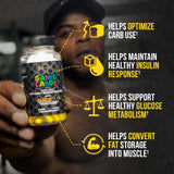 ALPHA LION Gains Candy: cápsulas en primer plano, energía y rendimiento potencial
