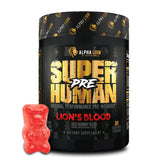 ALPHA LION Pre-entrenamiento: vaso con sabor Sangre de León y energía sostenida.