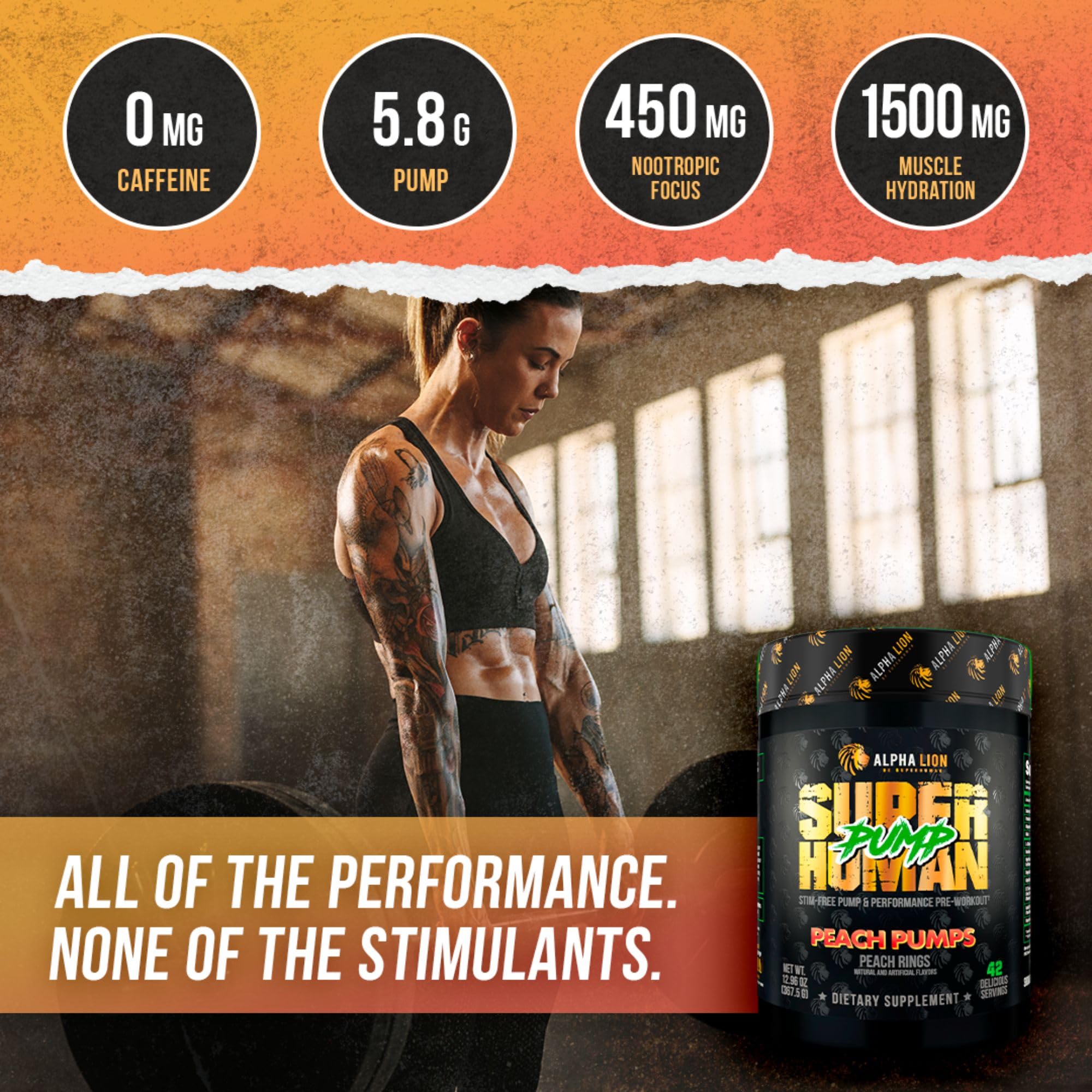 ALPHA LION Pump Pre Workout dispersión rápida al agitar.