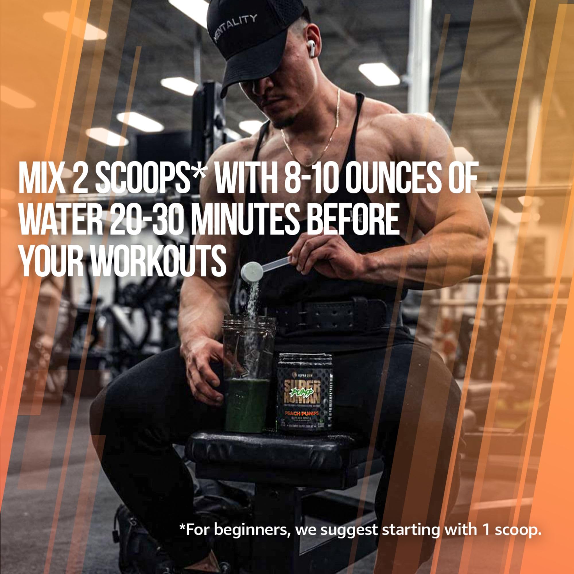 ALPHA LION Pump Pre Workout sabor durazno mejora la experiencia.