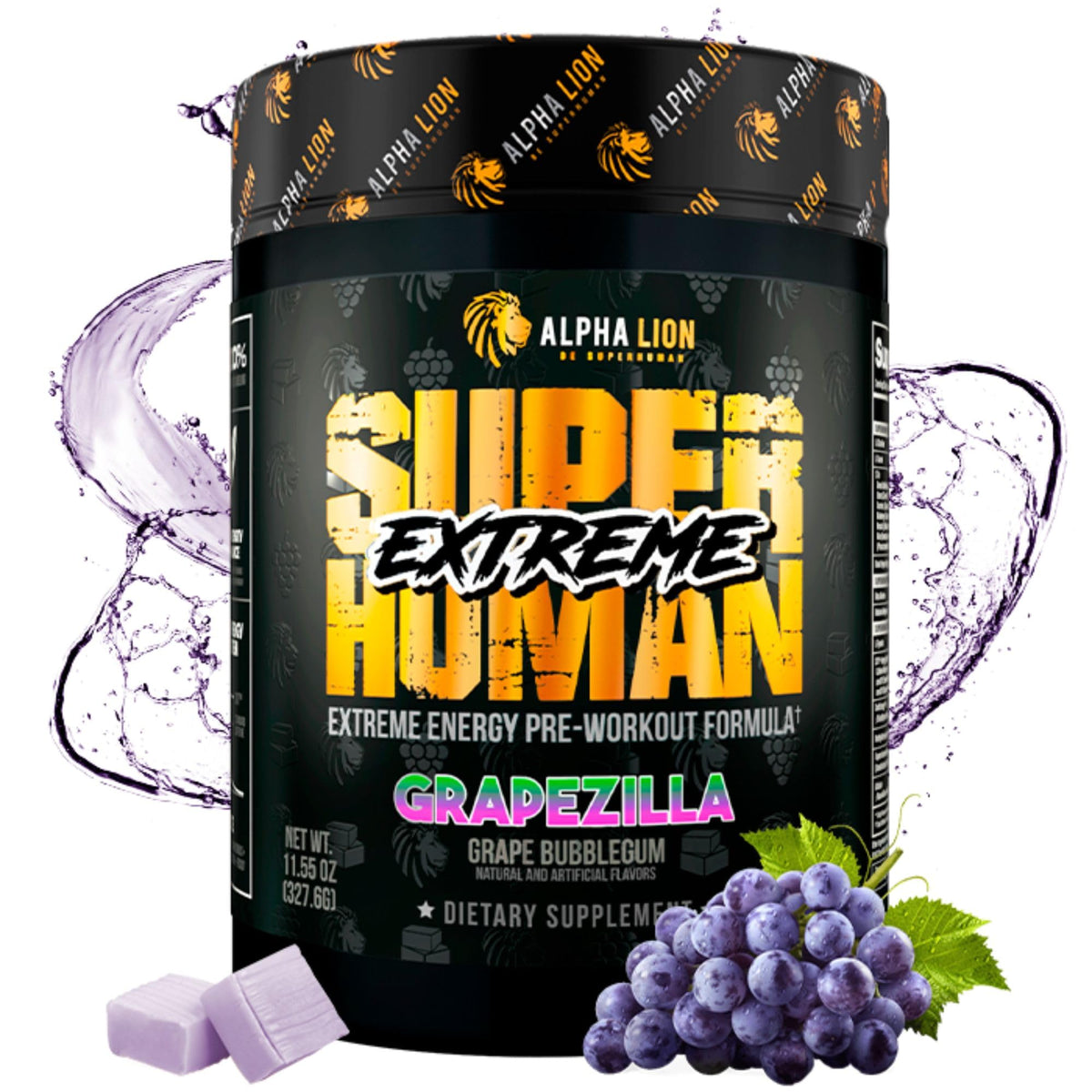ALPHA LION Superhuman Extreme polvo pre-entrenamiento en frasco para entrenamientos intensos