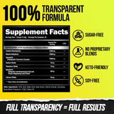 ALPHA LION Superhuman Post etiqueta 100% transparente, ingredientes conocidos.