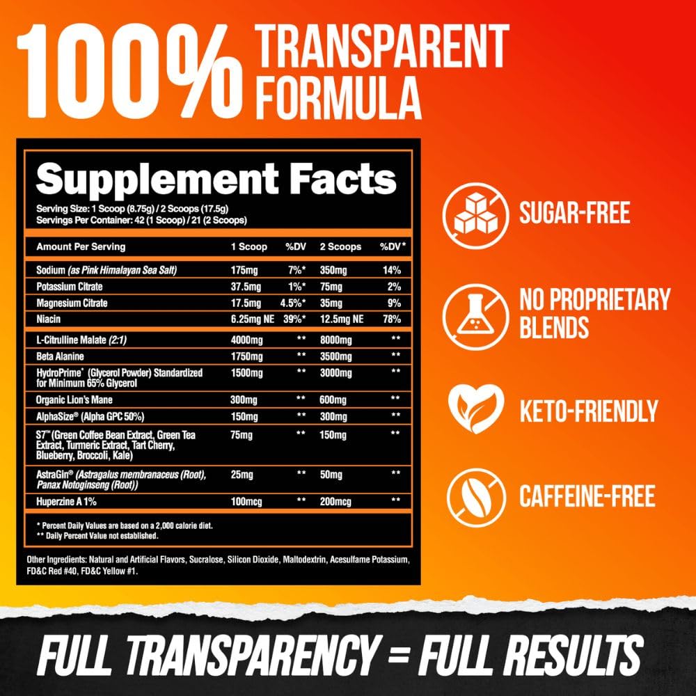 ALPHA LION Superhuman Pump cucharada medidora, porciones consistentes para entrenos repetidos