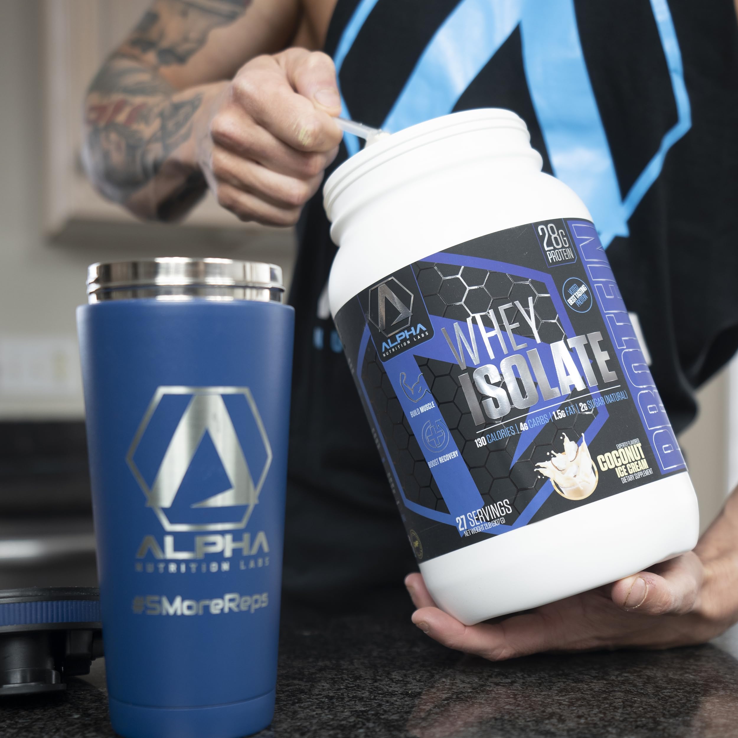 Sabor coco cremoso de Alpha Nutrition Labs para batido post-entrenamiento
