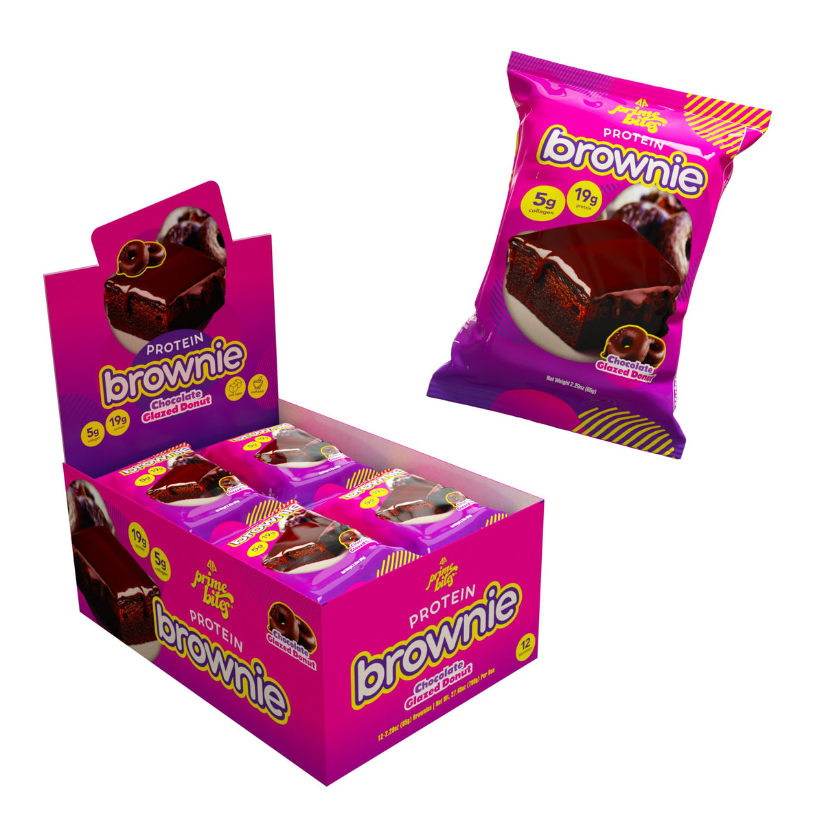 Prime Bites brownie proteico de Alpha Prime: 19 g de proteína y textura suave.