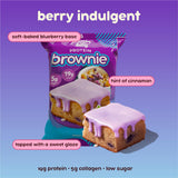 Prime Bites textura suave, brownie proteico similar a bizcocho.