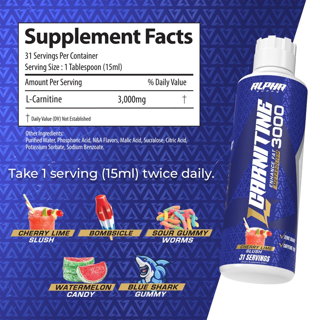 Vaso con bebida sabor Sandía de Alpha Supps L-Carnitina Líquida 3000.