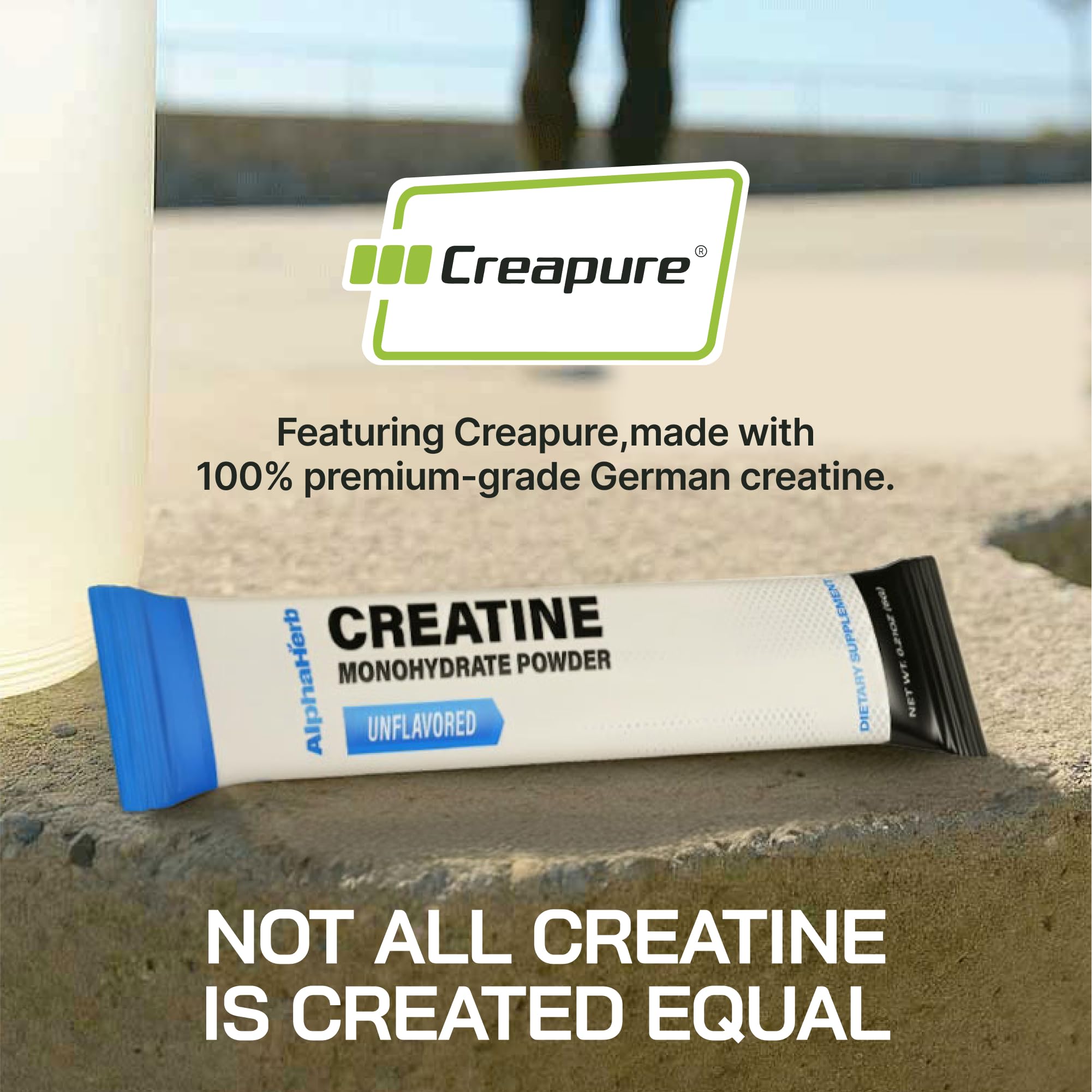 AlphaHerb creatina de alta pureza, sin azúcares ni rellenos