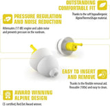 Alpine FlyFit: material hipoalergénico seguro y libre de silicona.