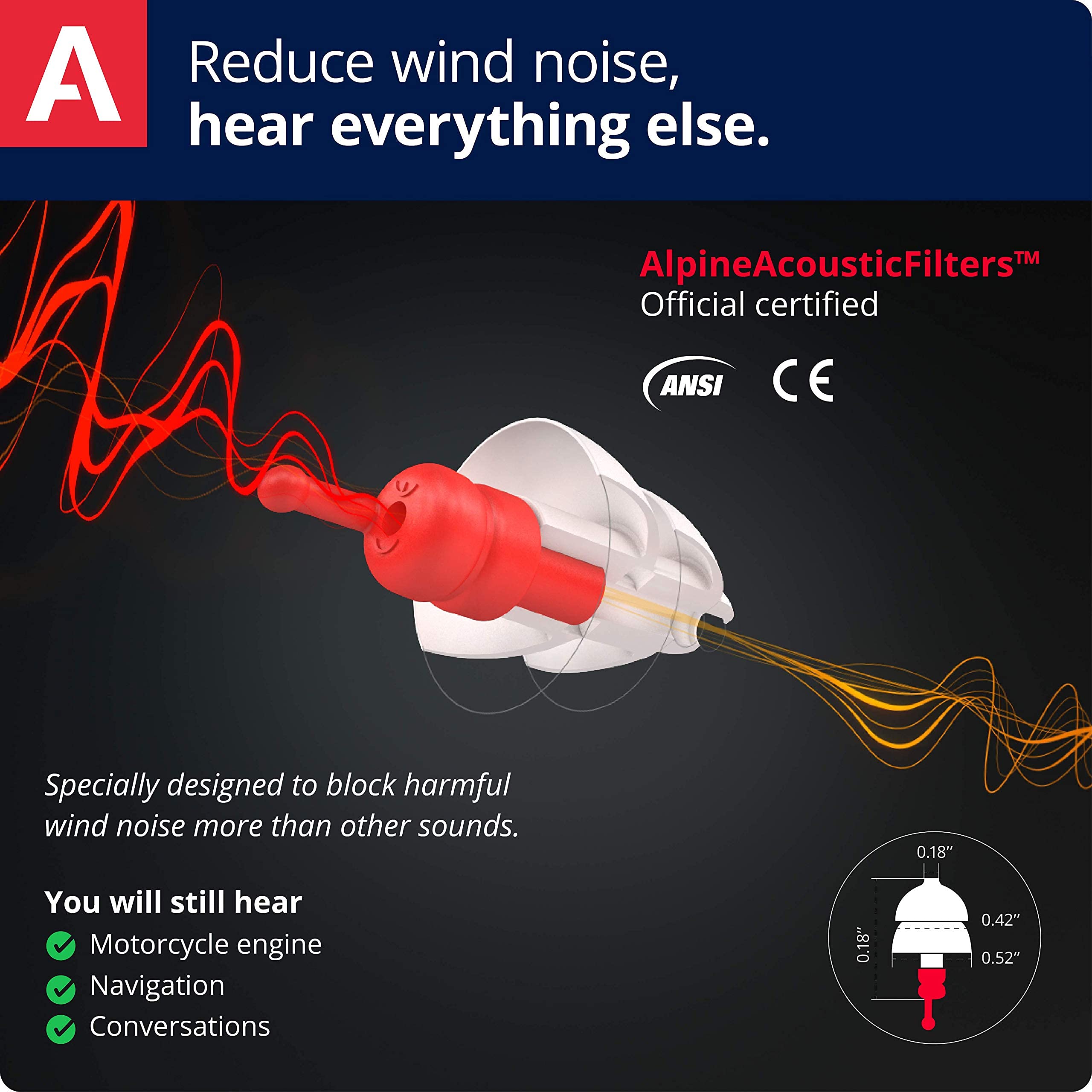 Alpine MotoSafe Pro ajuste ergonómico para comodidad duradera bajo casco