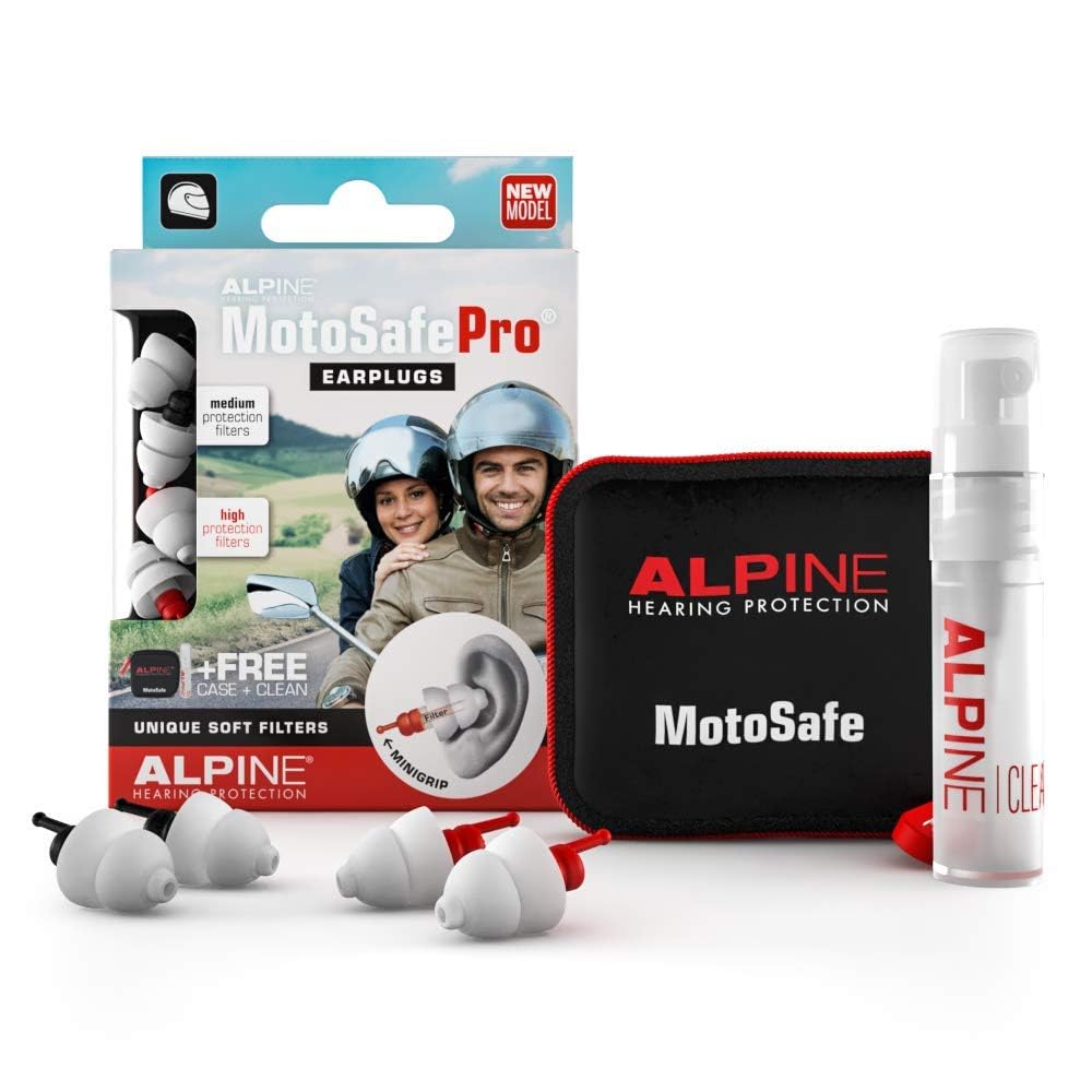 Alpine MotoSafe Pro tapones auriculares ultra suaves para conducción cómoda bajo casco