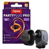 Alpine PartyPlug Pro Black con estuche compacto, ideal para llevar en el llavero.