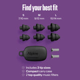 Estuche resistente para llavero con Alpine PartyPlug Pro Black.