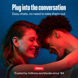 Alpine PartyPlug Pro Black con tapas L para mayor seguridad y sellado.