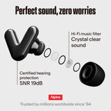 Alpine Tune Earplugs: sonido claro y equilibrado en clubes y festivales.