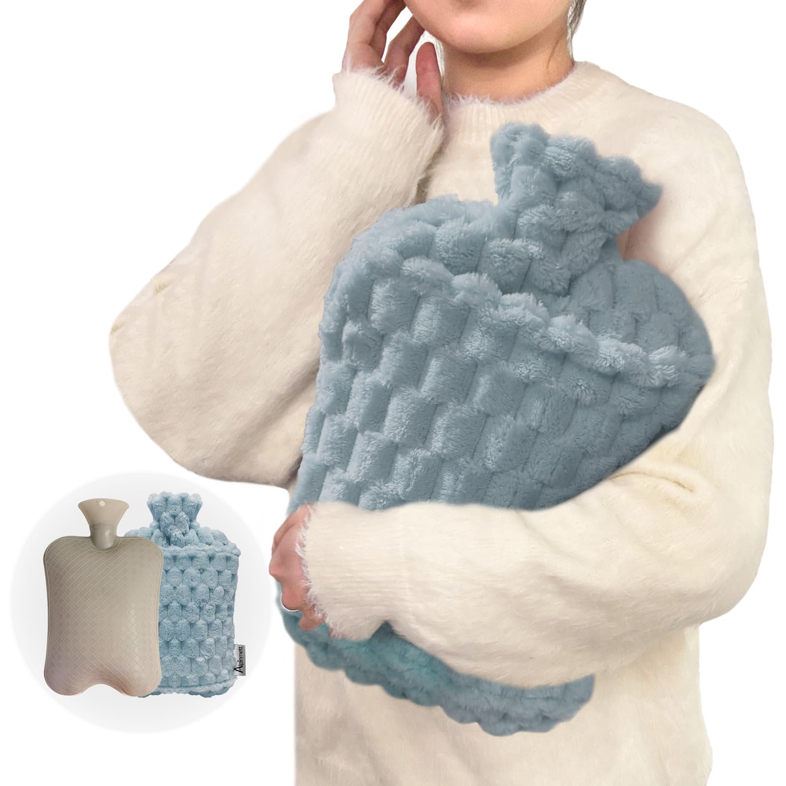Alpinmett bolsa de agua caliente 3L: calor duradero para noches frías.