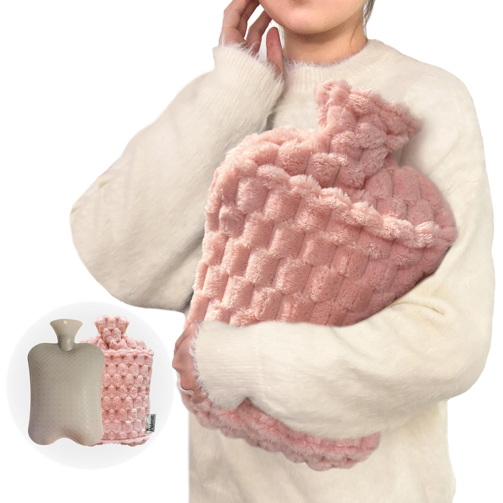 Alpinmett botella 3L con funda peluche para calor duradero y cómodo