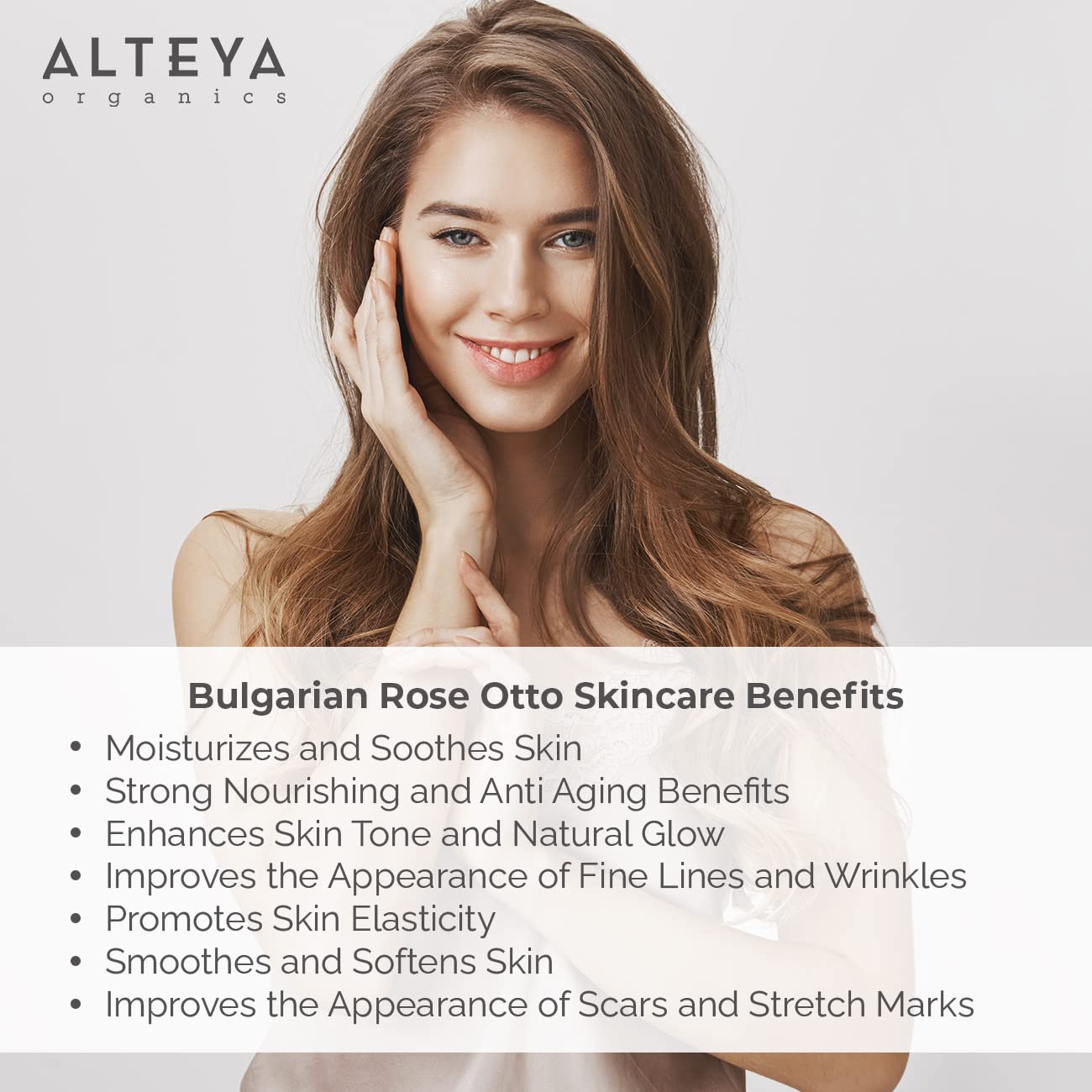 Alteya Organics planta de rosa bulgara, origen orgánico certificado.