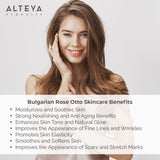 Alteya Organics planta de rosa bulgara, origen orgánico certificado.