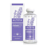 Alteya Organics agua de lavanda, etiqueta muestra ingredientes naturales.
