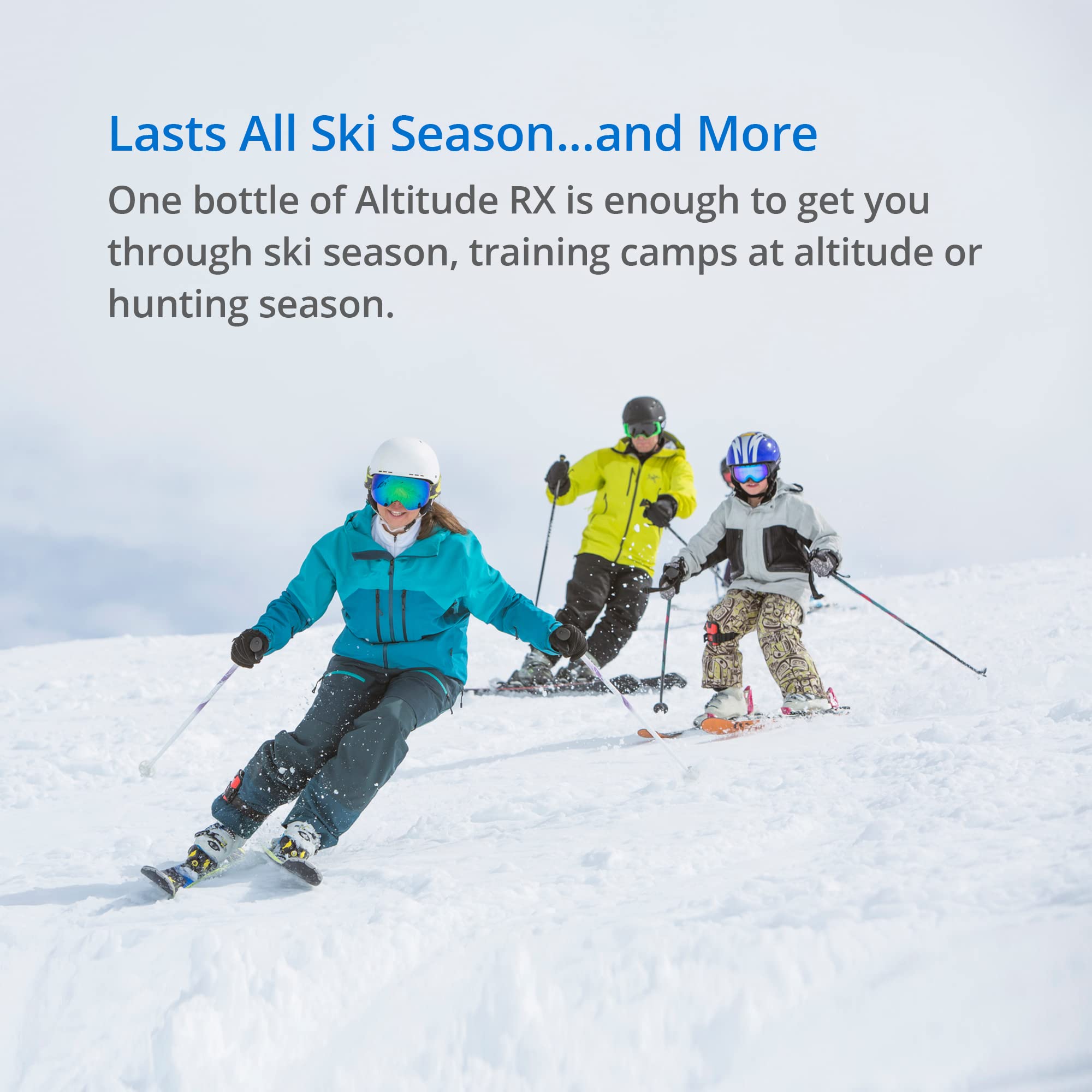Altitude RX OxyBoost, comprimidos, formato práctico para viajes y montañas.