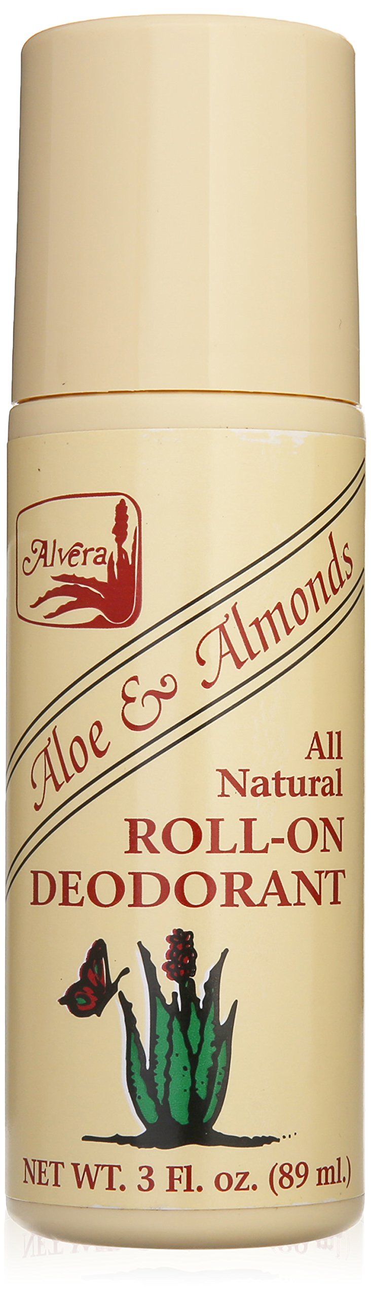 Desodorante Alvera en envase de 3 oz para uso diario.
